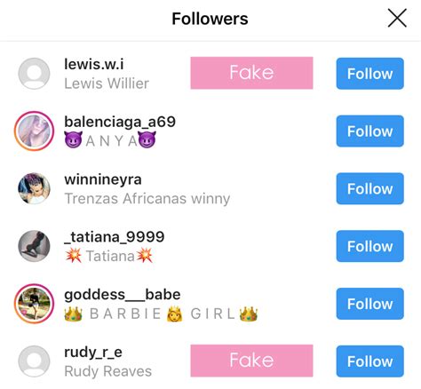 what are fake instagram followers